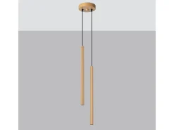Sollux Lighting Lámpara Suspendida-Lámparas Colgantes Pastelo Moderno De Acero - 2 Fuentes Luminosas - L.15 X A.118 Cm - Dorado