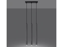 Sollux Lighting Lámparas Colgantes Pastelo Moderno De Concreto - 3 Fuentes Luminosas - L.30 X A.110 Cm - Gris Clearance