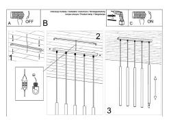 Sollux Lighting Lámpara Suspendida-Lámparas Colgantes Pastelo Moderno De Acero/Madera - 5 Fuentes Luminosas - L.45 X A.100 Cm - Madera Color natural claro