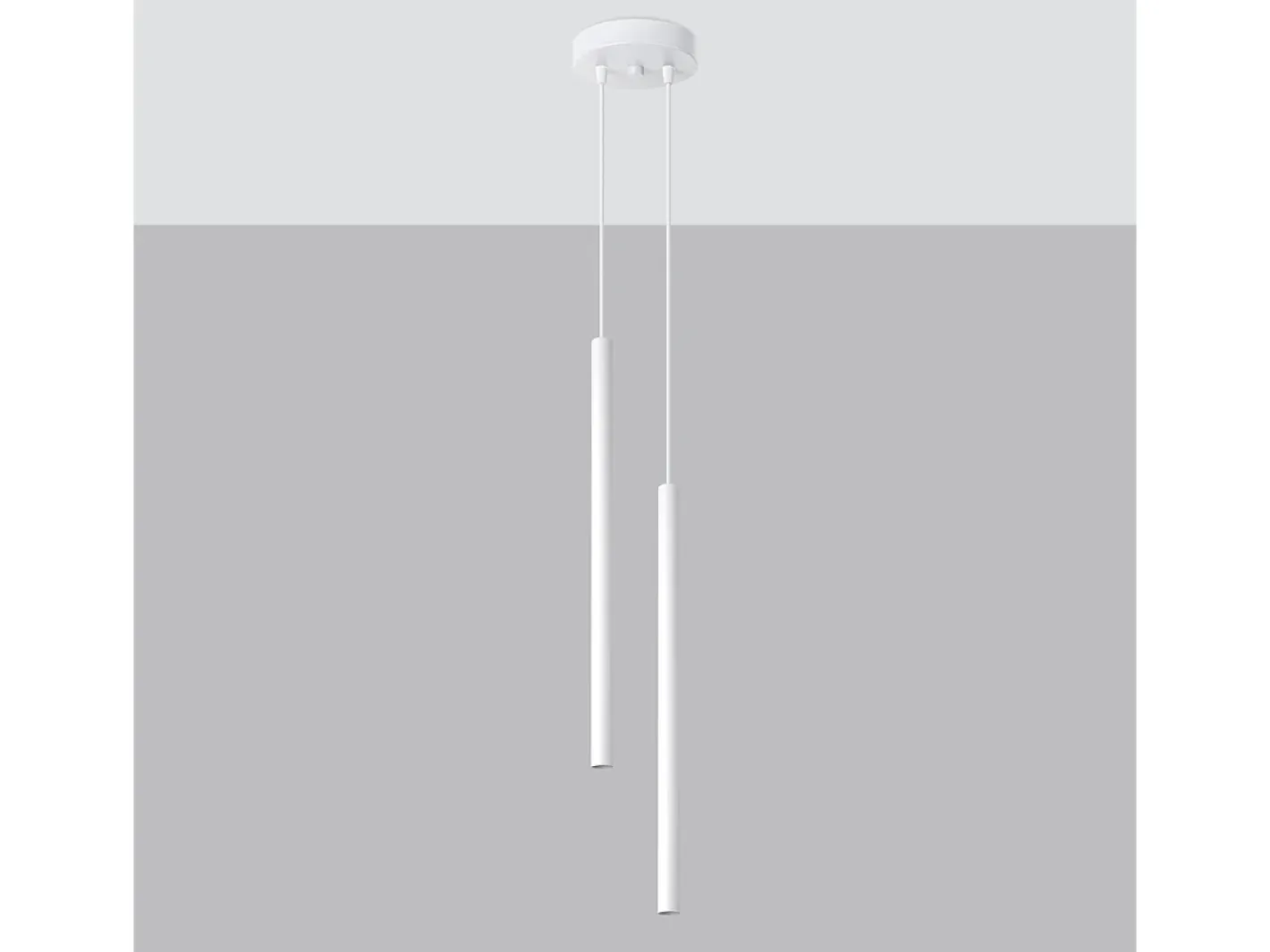 Best Sollux Lighting Lámparas Colgantes Pastelo Moderno De Acero - 2 Fuentes Luminosas - L.15 X A.118 Cm - Blanco