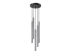 Sollux Lighting Lámparas Colgantes Pastelo Moderno De Concreto - 5 Fuentes Luminosas - L.25 X A.110 Cm - Gris New