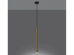 Discount Sollux Lighting Lámparas Colgantes Pastelo Moderno De Acero - 1 Fuentes Luminosas - L.8 X A.100 Cm - Brillo Dorado