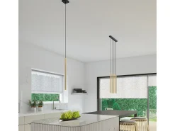 Discount Sollux Lighting Lámparas Colgantes Pastelo Moderno De Acero - 1 Fuentes Luminosas - L.8 X A.100 Cm - Brillo Dorado
