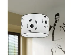 Sollux Lighting Lámpara Suspendida-Lámparas Colgantes Piłka Moderno De Cloruro De Polivinilo - 1 Fuentes Luminosas - L.40 X A.82 Cm - Negro Blanco
