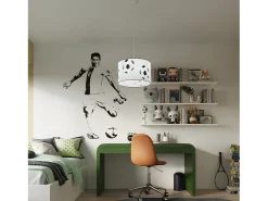 Sollux Lighting Lámpara Suspendida-Lámparas Colgantes Piłka Moderno De Cloruro De Polivinilo - 1 Fuentes Luminosas - L.40 X A.82 Cm - Negro Blanco