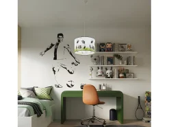 Sollux Lighting Lámparas Colgantes Piłka Moderno De Cloruro De Polivinilo - 1 Fuentes Luminosas - L.40 X A.82 Cm - Blanco/Negro/Verde Multicolor Online