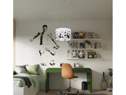 Sollux Lighting Lámpara Suspendida-Lámparas Colgantes Piłka Moderno De Cloruro De Polivinilo - 1 Fuentes Luminosas - L.40 X A.82 Cm - Blanco Negro Negro / Blanco