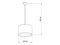 Sollux Lighting Lámpara Suspendida-Lámparas Colgantes Piłka Moderno De Cloruro De Polivinilo - 1 Fuentes Luminosas - L.40 X A.82 Cm - Blanco Negro Negro / Blanco
