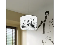 Outlet Sollux Lighting Lámparas Colgantes Piłka Moderno De Cloruro De Polivinilo - 1 Fuentes Luminosas - L.30 X A.82 Cm - Negro Blanco