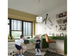Sollux Lighting Lámpara Suspendida-Lámparas Colgantes Piłka Moderno De Cloruro De Polivinilo - 1 Fuentes Luminosas - L.30 X A.82 Cm - Negro Blanco