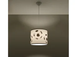 Sollux Lighting Lámpara Suspendida-Lámparas Colgantes Piłka Moderno De Cloruro De Polivinilo - 1 Fuentes Luminosas - L.30 X A.82 Cm - Negro Blanco