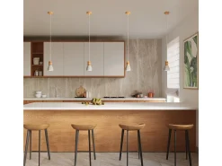 Best Sollux Lighting Lámparas colgantes Polaric moderno de hormigón - 1 fuentes luminosas 3000K - L.10 x A.120 cm - /madera natural Gris