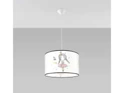 Best Sollux Lighting Lámparas colgantes Prinesa moderno de CLORURO DE POLIVINILO - 1 fuentes luminosas 3000K - L.40 x A.95 cm - Multicolor