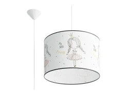 Best Sollux Lighting Lámparas colgantes Prinesa moderno de CLORURO DE POLIVINILO - 1 fuentes luminosas 3000K - L.40 x A.95 cm - Multicolor