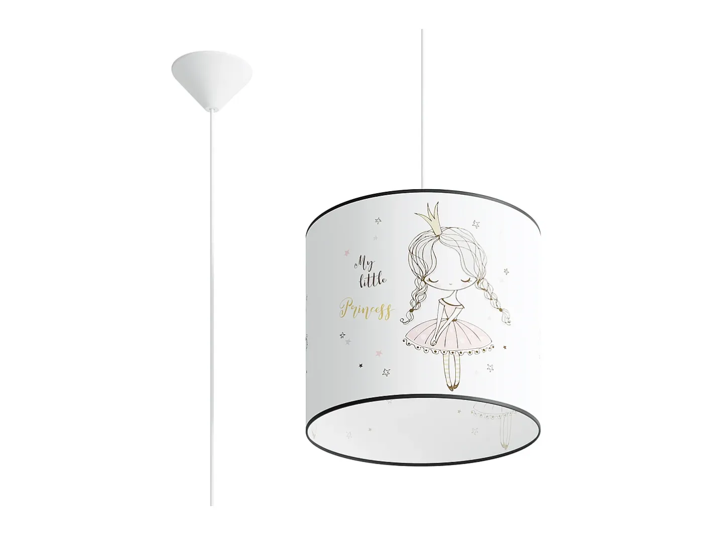 Sollux Lighting Lámparas colgantes Prinesa moderno de CLORURO DE POLIVINILO - 1 fuentes luminosas 4000K - L.30 x A.95 cm - Multicolor Clearance