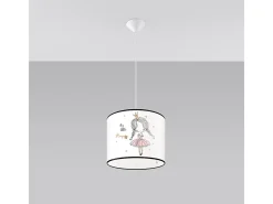 Sollux Lighting Lámpara Suspendida-Lámparas colgantes Prinesa moderno de CLORURO DE POLIVINILO - 1 fuentes luminosas 3000K - L.30 x A.95 cm - Multicolor