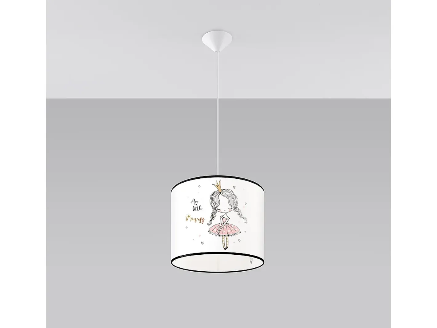 Sollux Lighting Lámpara Suspendida-Lámparas colgantes Prinesa moderno de CLORURO DE POLIVINILO - 1 fuentes luminosas 3000K - L.30 x A.95 cm - Multicolor