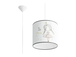 Sollux Lighting Lámpara Suspendida-Lámparas colgantes Prinesa moderno de CLORURO DE POLIVINILO - 1 fuentes luminosas 3000K - L.30 x A.95 cm - Multicolor