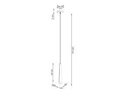 Sollux Lighting Lámpara Suspendida-Lámparas Colgantes Prysm Escandinavo De Acero - 1 Fuentes Luminosas - L.8 X A.120 Cm - Negro