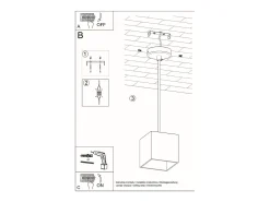 Clearance Sollux Lighting Lámparas Colgantes Quad Moderno De Aluminio - 1 Fuentes Luminosas - L.10 X A.110 Cm - Blanco