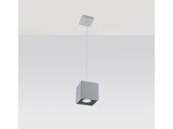 Sollux Lighting Lámpara Suspendida-Lámparas Colgantes Quad Moderno De Aluminio - 1 Fuentes Luminosas - L.10 X A.110 Cm - Gris