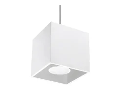 Sollux Lighting Lámpara Suspendida-Lámparas colgantes Quadx moderno de aluminio - 1 fuentes luminosas 4000K - L.10 x A.110 cm - Blanco