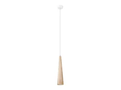 Sollux Lighting Lámparas colgantes Ravo escandinavo de madera - 1 fuentes luminosas 4000K - L.8 x A.120 cm - madera natural Color natural claro Hot