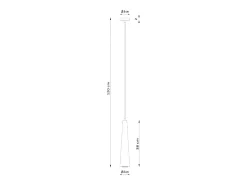 Sollux Lighting Lámparas colgantes Ravo escandinavo de madera - 1 fuentes luminosas 4000K - L.8 x A.120 cm - madera natural Color natural claro Hot
