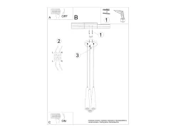 Sale Sollux Lighting Lámparas colgantes Ravo escandinavo de madera - 3 fuentes luminosas 3000K - L.20 x A.120 cm - madera natural Color natural claro