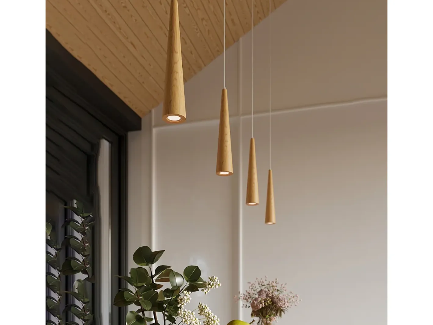 Sale Sollux Lighting Lámparas colgantes Ravo escandinavo de madera - 3 fuentes luminosas 3000K - L.20 x A.120 cm - madera natural Color natural claro