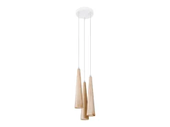 Sollux Lighting Lámparas colgantes Ravo escandinavo de madera - 3 fuentes luminosas 4000K - L.20 x A.120 cm - madera natural Color natural claro Best