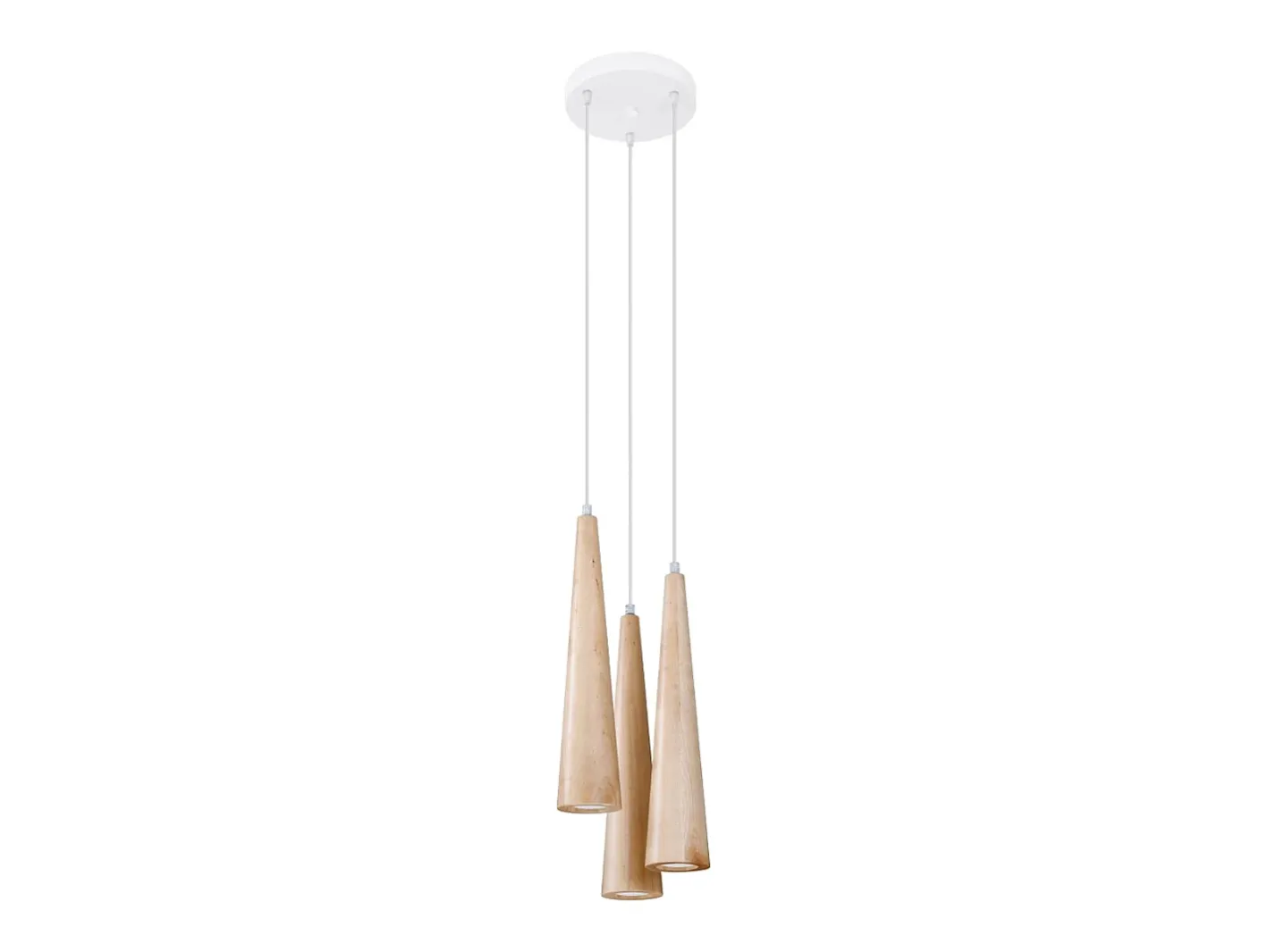 Sollux Lighting Lámparas colgantes Ravo escandinavo de madera - 3 fuentes luminosas 4000K - L.20 x A.120 cm - madera natural Color natural claro Best