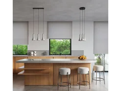 Online Sollux Lighting Lámparas Colgantes Rea Moderno De Concreto - 3 Fuentes Luminosas - L.46 X A.110 Cm - Gris