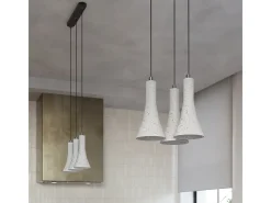 Online Sollux Lighting Lámparas Colgantes Rea Moderno De Concreto - 3 Fuentes Luminosas - L.46 X A.110 Cm - Gris