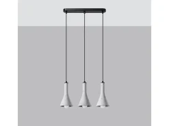 Online Sollux Lighting Lámparas Colgantes Rea Moderno De Concreto - 3 Fuentes Luminosas - L.46 X A.110 Cm - Gris