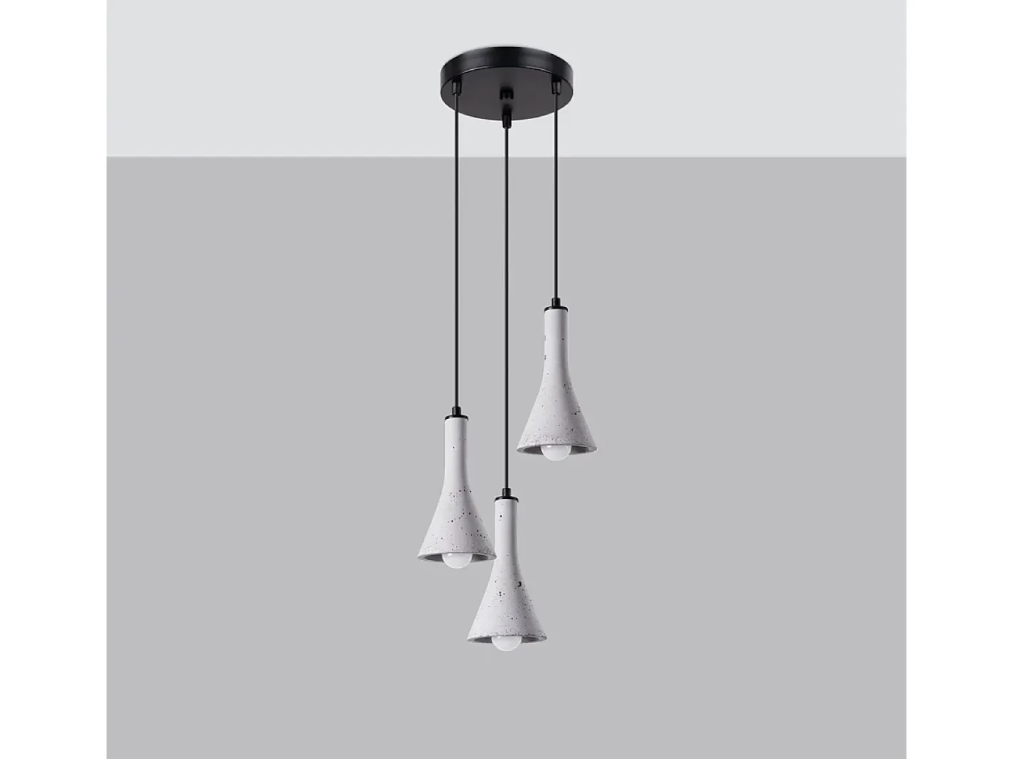 Sollux Lighting Lámparas Colgantes Rea Moderno De Concreto - 3 Fuentes Luminosas - L.27 X A.115 Cm - Gris Outlet