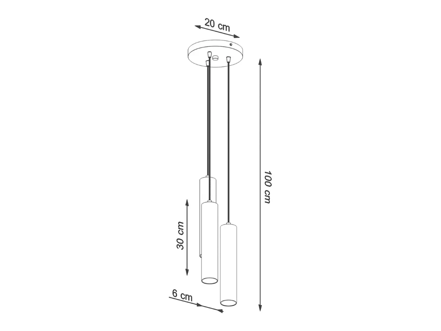 Sollux Lighting Lámpara Suspendida-Lámparas colgantes Silno escandinavo de madera - 3 fuentes luminosas 4000K - L.20 x A.100 cm - madera natural Color natural claro