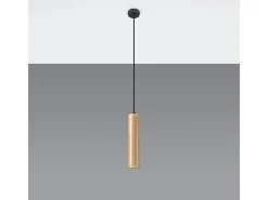 Discount Sollux Lighting Lámparas colgantes Silno escandinavo de madera - 1 fuentes luminosas 3000K - L.8 x A.105 cm - madera natural Color natural claro