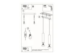 Hot Sollux Lighting Lámparas colgantes Silno escandinavo de madera - 2 fuentes luminosas 4000K - L.30 x A.90 cm - madera natural Color natural claro