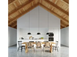 Sollux Lighting Lámpara Suspendida-Lámparas colgantes Solivo moderno de acero/madera - 1 fuentes luminosas 3000K - L.30 x A.85 cm - blanco Negro
