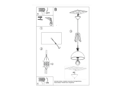 Sollux Lighting Lámparas colgantes Solivo moderno de acero/madera - 1 fuentes luminosas 3000K - L.30 x A.85 cm - /madera natural Blanco Online