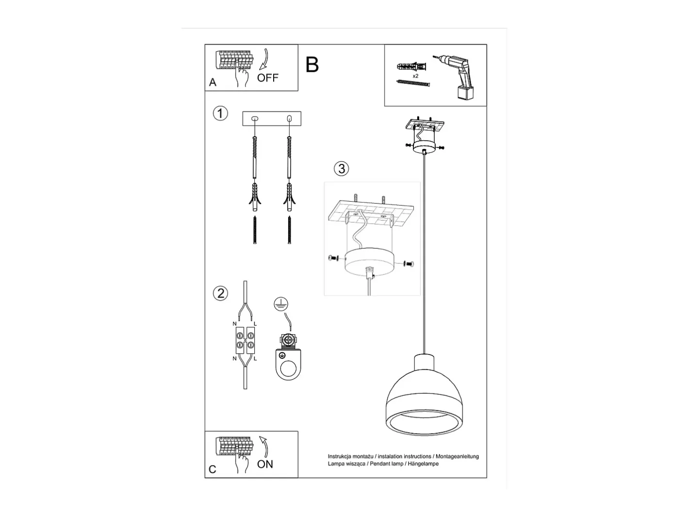 New Sollux Lighting Lámparas colgantes Solyma industrial de concreto - 1 fuentes luminosas 4000K - L.28 x A.128 cm - Gris