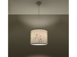 Sollux Lighting Lámpara Suspendida-Lámparas Colgantes Sowy Moderno De Cloruro De Polivinilo - 1 Fuentes Luminosas - L.30 X A.82 Cm - Multicolor Blanco / Multicolor