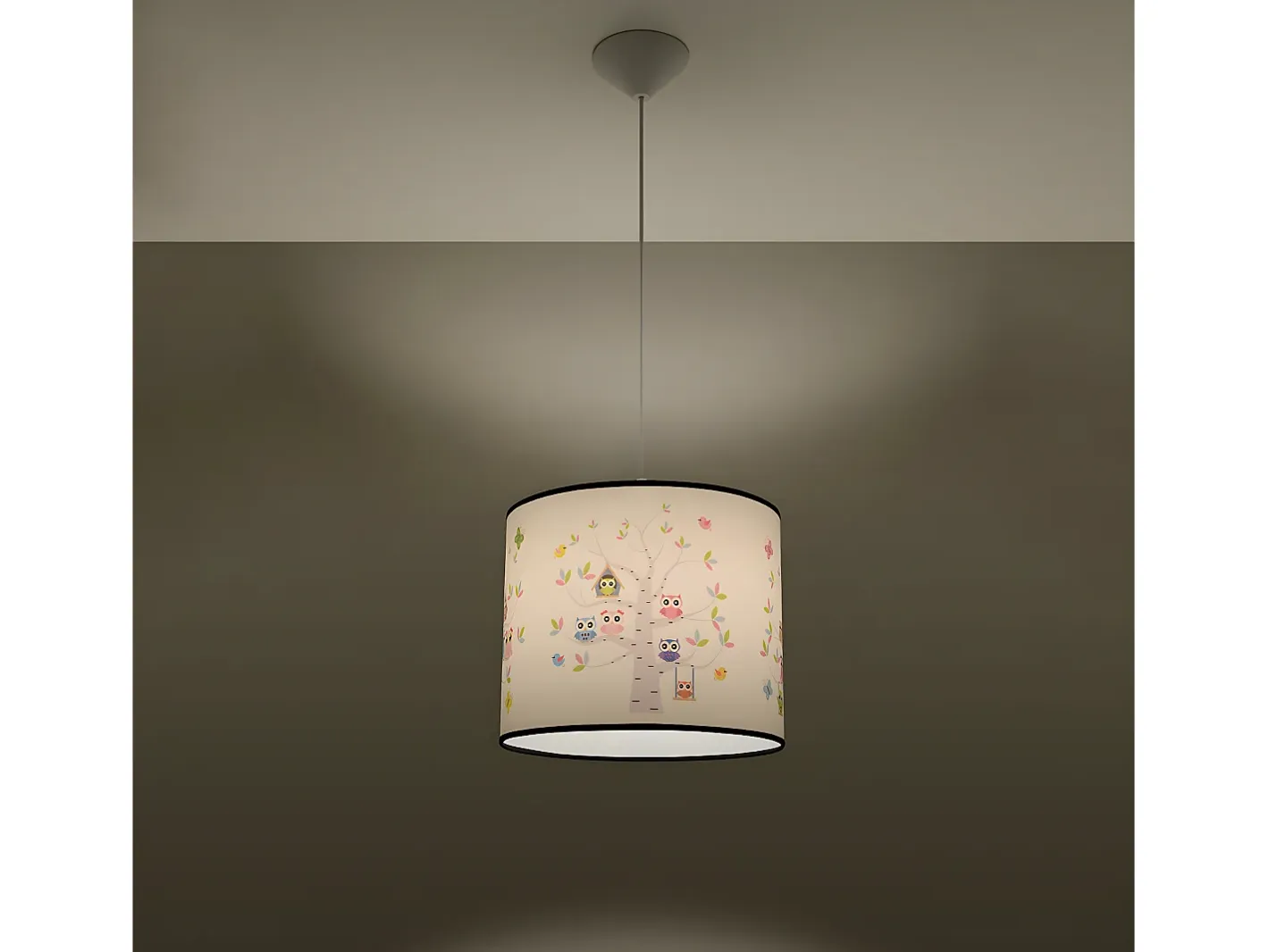 Sollux Lighting Lámpara Suspendida-Lámparas Colgantes Sowy Moderno De Cloruro De Polivinilo - 1 Fuentes Luminosas - L.30 X A.82 Cm - Multicolor Blanco / Multicolor