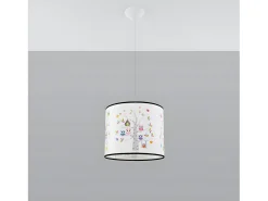 Sollux Lighting Lámpara Suspendida-Lámparas Colgantes Sowy Moderno De Cloruro De Polivinilo - 1 Fuentes Luminosas - L.30 X A.82 Cm - Multicolor Blanco / Multicolor