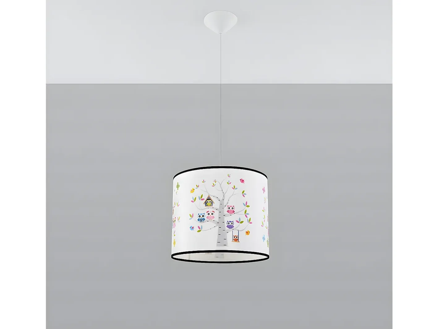 Sollux Lighting Lámpara Suspendida-Lámparas Colgantes Sowy Moderno De Cloruro De Polivinilo - 1 Fuentes Luminosas - L.30 X A.82 Cm - Multicolor Blanco / Multicolor