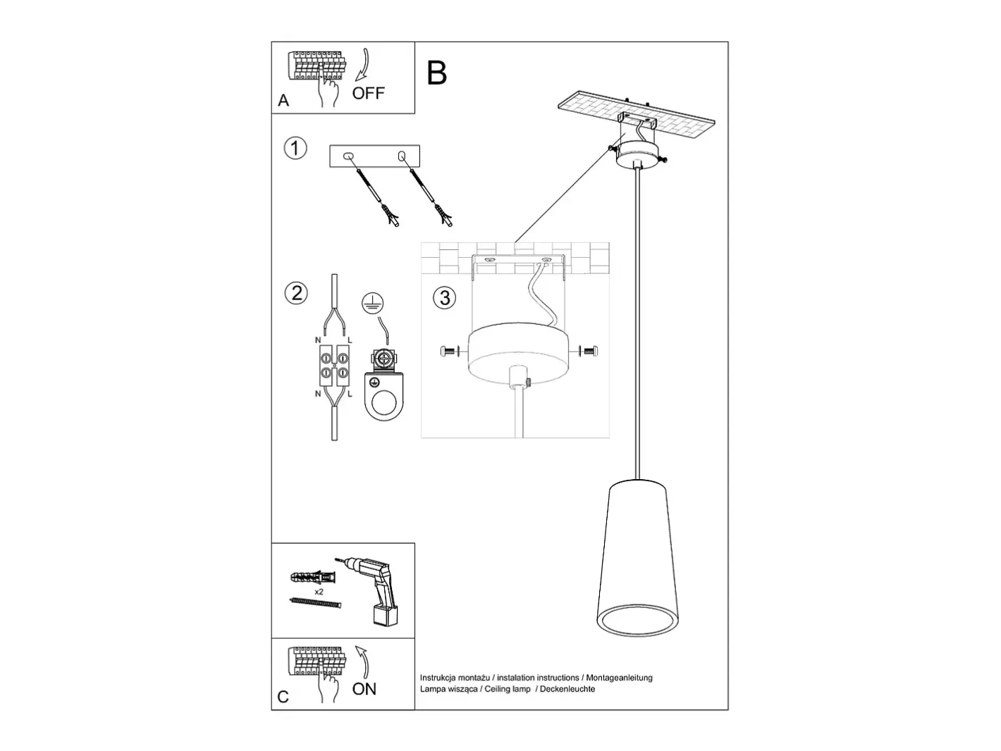Sollux Lighting Lámparas colgantes Speim moderno de cerámica - 1 fuentes luminosas 4000K - L.16 x A.128 cm - Blanco Online