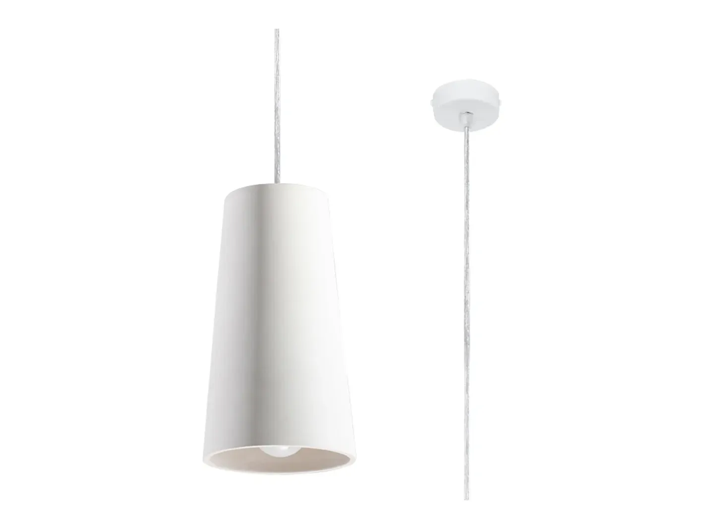 Sollux Lighting Lámparas colgantes Speim moderno de cerámica - 1 fuentes luminosas 4000K - L.16 x A.128 cm - Blanco Online