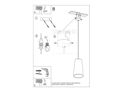Sollux Lighting Lámparas colgantes Speim moderno de cerámica - 1 fuentes luminosas 4000K - L.16 x A.128 cm - Blanco Online