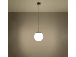 Sollux Lighting Lámpara Suspendida-Lámparas colgantes Stera minimalista de acero/vidrio - 1 fuentes luminosas 4000K - L.20 x A.110 cm - /cromo Blanco